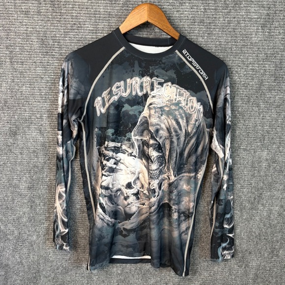BTO PERFORM Other - BTO Perform Resurrection Compression Shirt XL Grim Reaper Skull Long Sleeve MMA